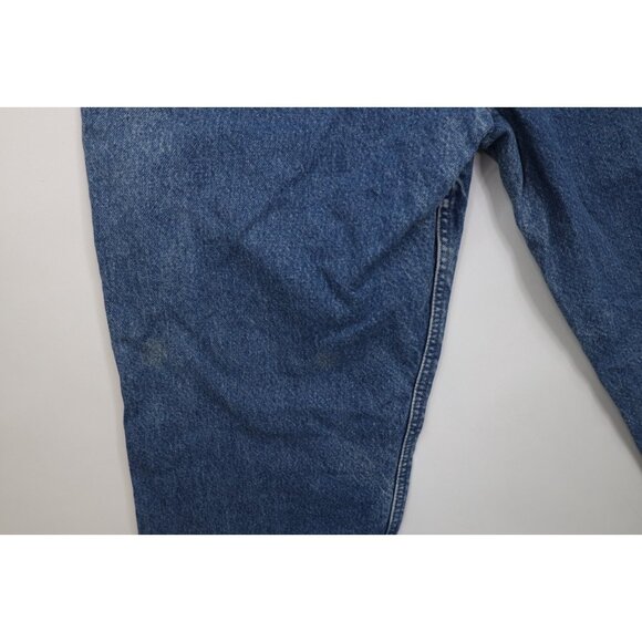 Vtg Y2K Carhartt Mens 32x32 Distressed Heavy Flannel Lined Straight Leg Jeans - Picture 14 of 16